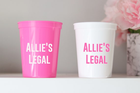 21st Birthday Party Cups | Birthday Party Favors | 21st Birthday Party Gifts | Customized Birthday Party | Personalized | 21st Birthday | 21