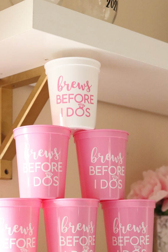 Brewery Bachelorette | Brews Before I Dos | Beer Bachelorette Party Cups | Bachelorette Party Favors | Personalized Bachelorette Party Gifts