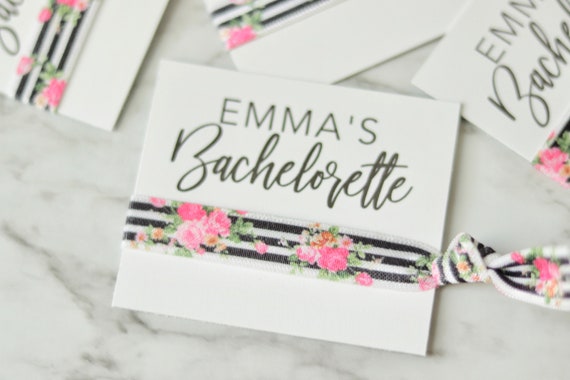 Personalized Bachelorette Party Favors | Bachelorette Hair Ties | Bachelorette Favors with names | Bachelorette Party Favors | Cheap Favors