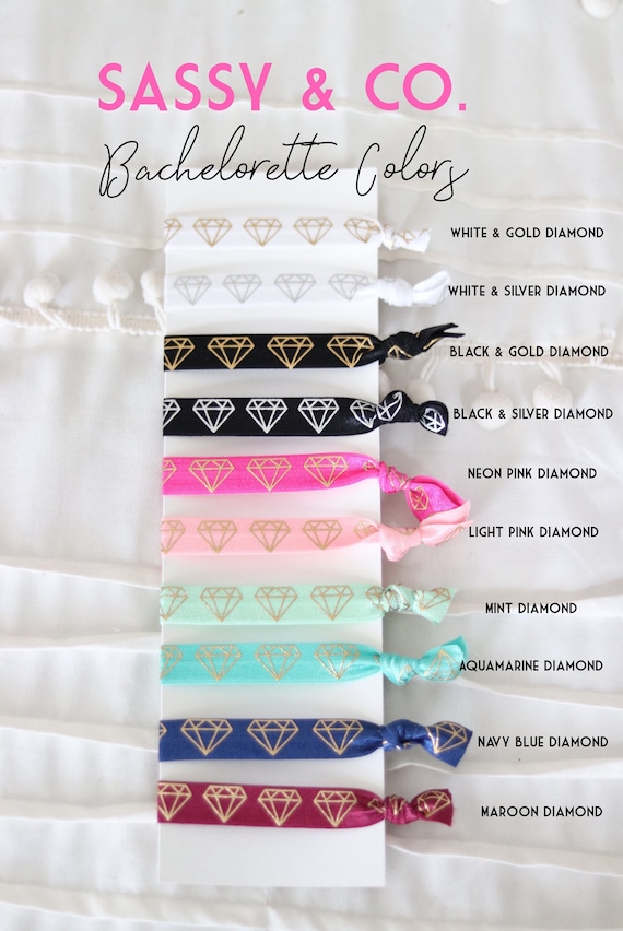 Bachelorette Hair Ties | Personalized Bachelorette Hair Ties | Bachelorette Favors | Bridesmaid Box | Bachelorette Gifts