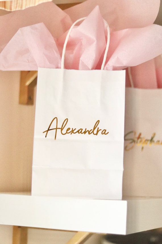 Personalized Gift Bags | Paper Gift Bags with Names | Bachelorette Gift Bags | Bridesmaids Gift Bags | Personalized Bachelorette Favors |