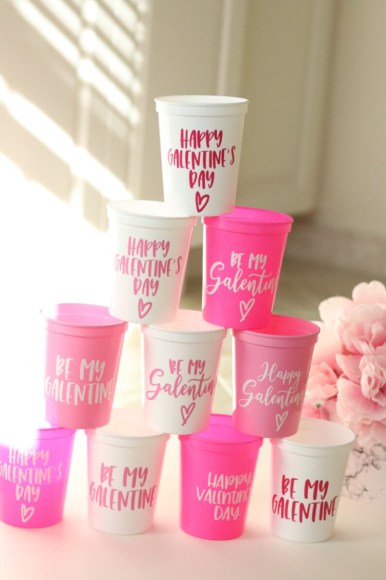 Be My Galentine Cup Valentines Day Favors Galentines Day Cups Galentines Day Favors Be my Galentine Galentines Day Brunch image 9