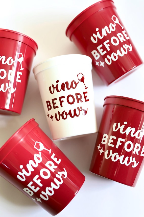 Vino Before Vows | Winery Bachelorette | Winery Tour Cups | Winery Cups | Winery Favors | Vino Before Vows Favors Winery Tour Favors for Van