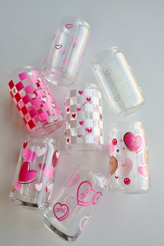 Galentine's Glass | Galentine's Can Glass | Valentine's Glass | Valentine's Can Glass | Galentine's Gift | Gift for Best Friend | Galentine