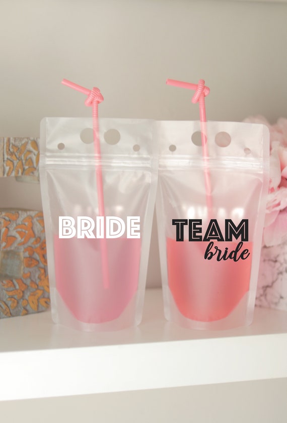 Team Bride Bachelorette | Team Bride Favors | Drink Pouch | Personalized Name Fiesta Bachelorette Favor | Beach Weekend Favor | Personalized