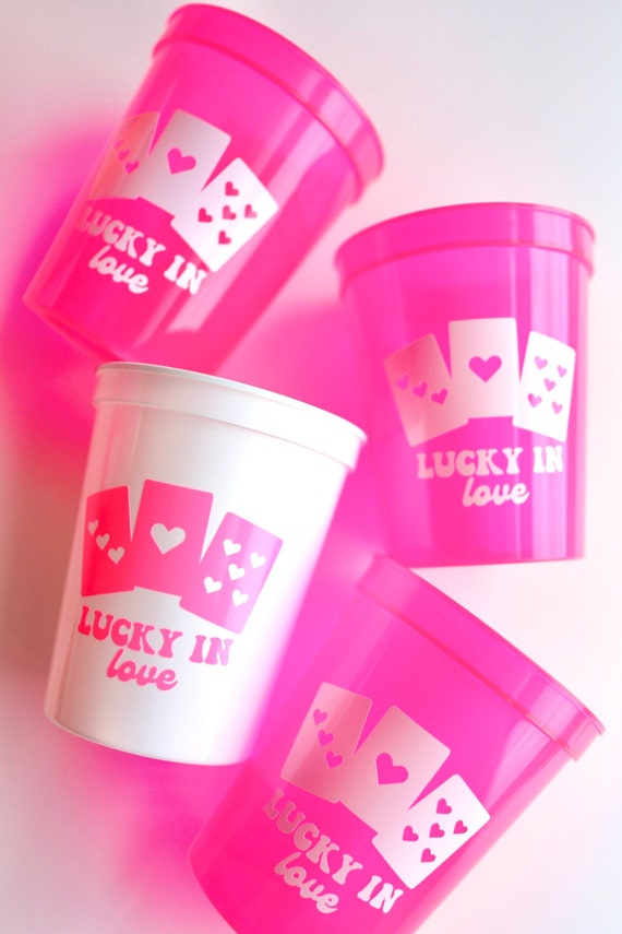 Vegas Bachelorette Cups | Lucky in Love | Vegas Bachelorette Favors | Vegas Favors | Vegas Cups | Las Vegas Bachelorette | Las Vegas Bach