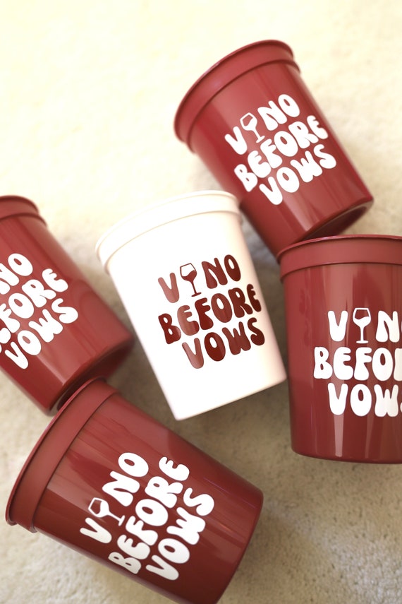 Vino Before Vows | Vino Before Vows Cups | Winery Cups | Winery Favors |  Vino Before Vows Favors | Winery Bachelorette Cups | Wine Bach