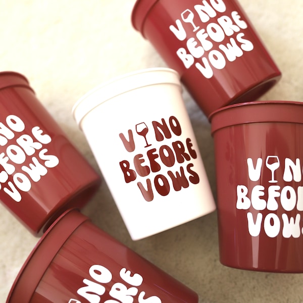 Vino Before Vows | Vino Before Vows Cups | Winery Cups | Winery Favors |  Vino Before Vows Favors | Winery Bachelorette Cups | Wine Bach