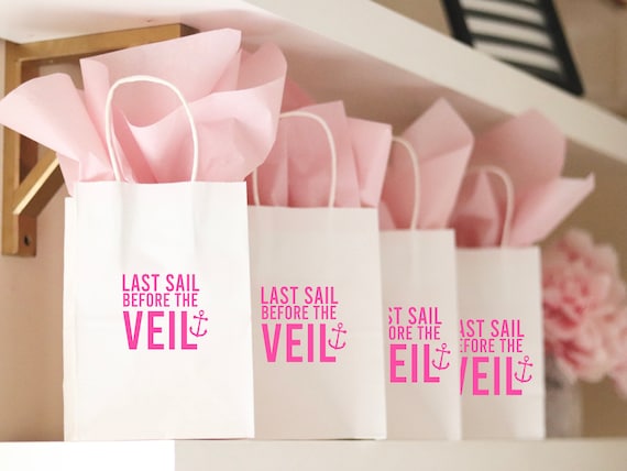 Last Sail Before The Veil | Nautical Bachelorette Party Gift Bags | Boat Bachelorette Party Favors| Boat Cruise Bach Party Gifts Boat Cruise