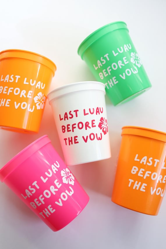 Last Luau | Last Luau Before the Vow | Bachelorette Cups | Luau Bachelorette Favors | Luau Bachelorette | Bachelorette Favors | Tropical