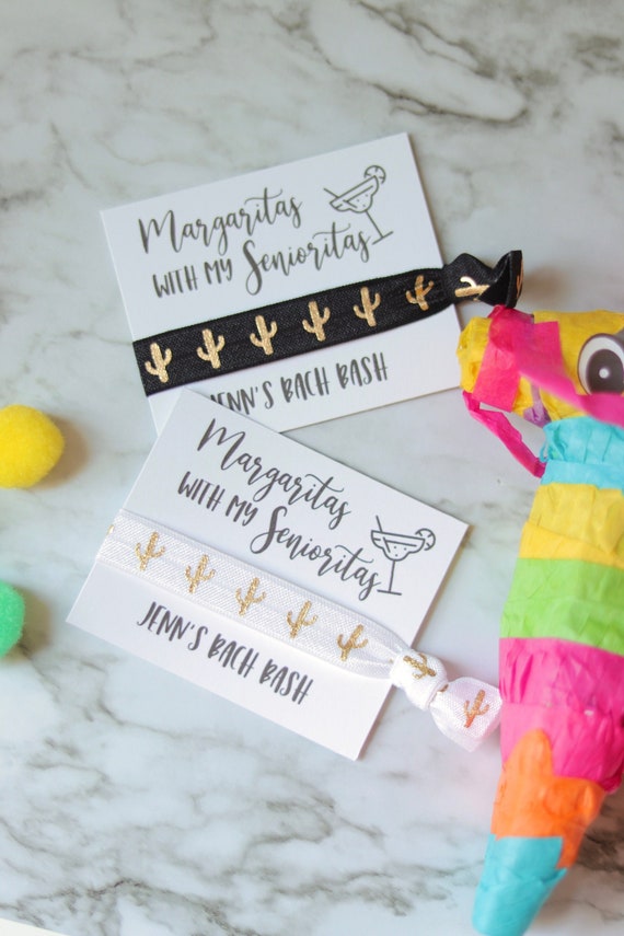 Personalized FINAL FIESTA Hair Tie | Hair Tie Favors | Mexico Bachelorette | Cactus Favors | Bachelorette favors | Fiesta Bachelorette Party