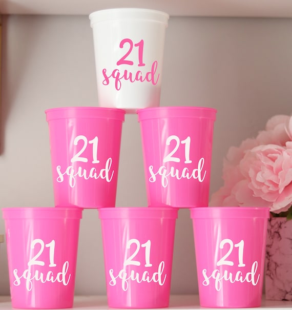 21st Birthday Party Cups | Birthday Party Favors | 21st Birthday Party Gifts | Customized Birthday Party | Personalized | 21st Birthday | 21