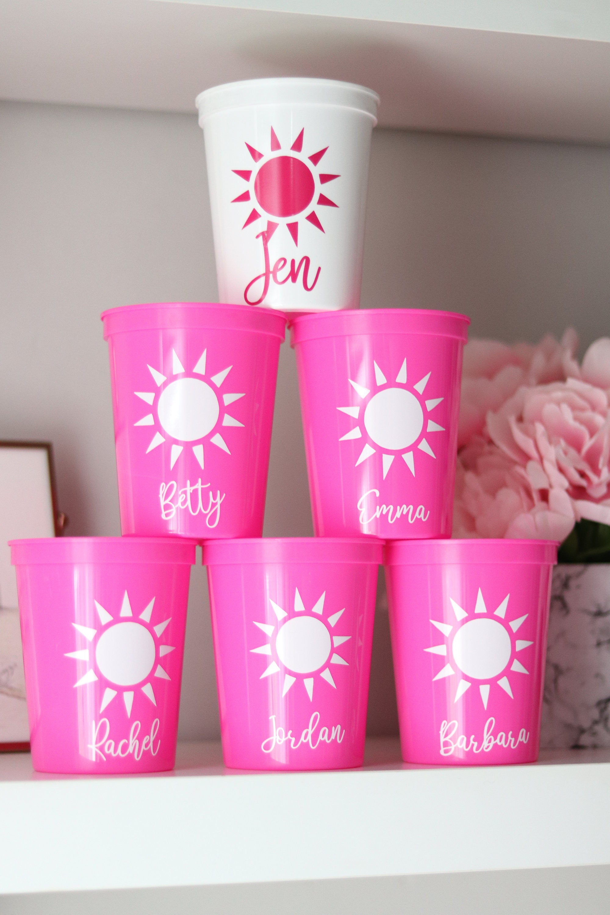 First Birthday Cups, First Birthday Party Cups, Personalized Cups