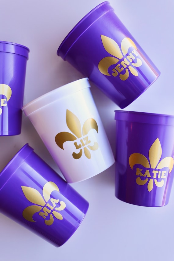 Personalized New Orleans Cups with Names | New Orleans Favors with Names | New Orleans Bachelorette Party Cups | NOLA Bachelorette | Nola