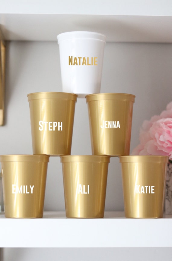 Bachelorette Party Cups With Names Bachelorette Party Favors Bach