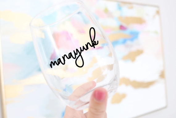 Manayunk Philadelphia Wine glass | Neighborhoods of Philly Wine glass | Philly Neighborhoods Wine glass | Philly Wine glass | Philly Gift