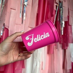 Disko Junggesellinnenbecher mit Namen | Disco Tassen mit Namen | Junggesellinnengesellinnen und Junggesellinnen favorisiert | Personalisierte | Stadion cups | Bachelorette