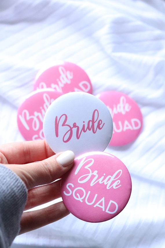 Bride Squad Buttons | Bride Squad Bachelorette Pins | Bride Squad Favors | Bachelorette Pins | Bride Squad T Shirt Buttons Small Bach Favor