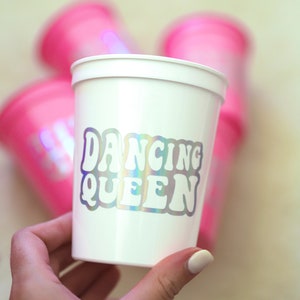 Disco Bachelorette Cups | Disco Bachelorette Favors | Disco Favors | Disco Cups | Last Disco | Dancing Queen | Disco Bride Bachelorette