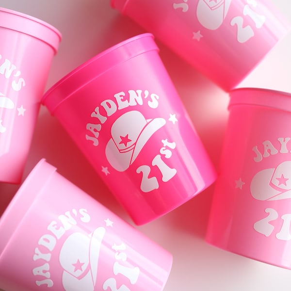 Nashville 21st Birthday Party Cups | 21st Birthday Cups | 21st Birthday Party Favors | 21st Birthday Party Gifts | Customized Birthday Party