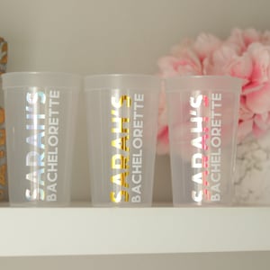 Bachelorette Party Cups | Bachelorette Party Favors | Personalized Bachelorette Party Gifts | Customized  Bach Party | Trendy Bachelorette