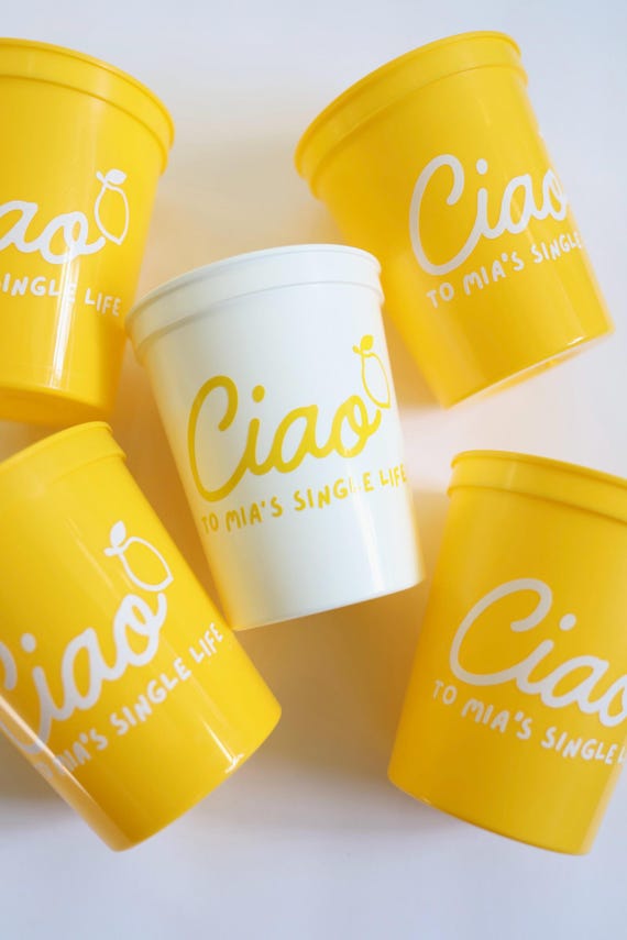 Ciao to Her Single Life Cups | Amalfi Coast Bachelorette Favors | Lemon Bachelorette | That's Amore Bachelorette | Limoncello Bachelorette