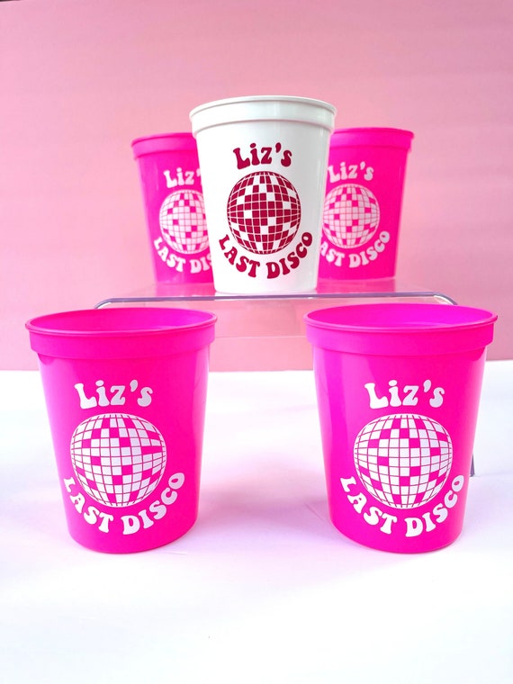 Disco Bachelorette Cups with Names | Disco Bachelorette Favors | Disco Bachelorette Party Cups | Bachelorette Party Cups | Disco Bach Favor