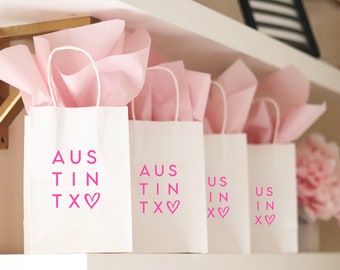 Austin Favors | Austin Bachelorette Party Gift Bags | Bachelorette Gift Bags | Bachelorette Bags | Bachelorette Party Favors |
