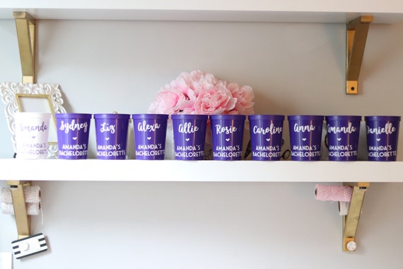 Personalized Bachelorette Party Favor Cups