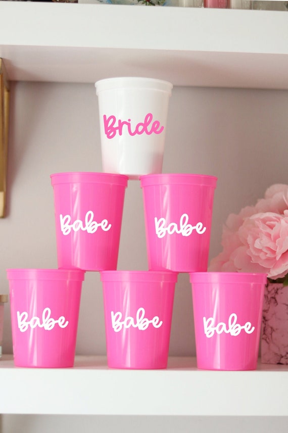 Bride | Babe | Bachelorette Party Cups | Bachelorette Party Favors | Personalized Bachelorette Party Gifts | Customized Bach Party | Trendy