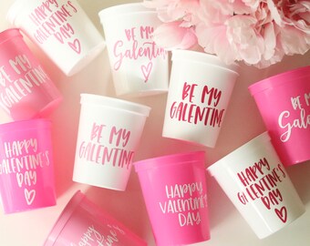 Valentine’s Day Cups | Valentine’s Day Favors | Galentine’s Day Cups | Galentine’s Day Favors | Be my Galentine | Galentine’s Day Brunch