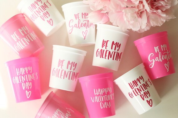 Valentine’s Day Cups | Valentine’s Day Favors | Galentine’s Day Cups | Galentine’s Day Favors | Be my Galentine | Galentine’s Day Brunch