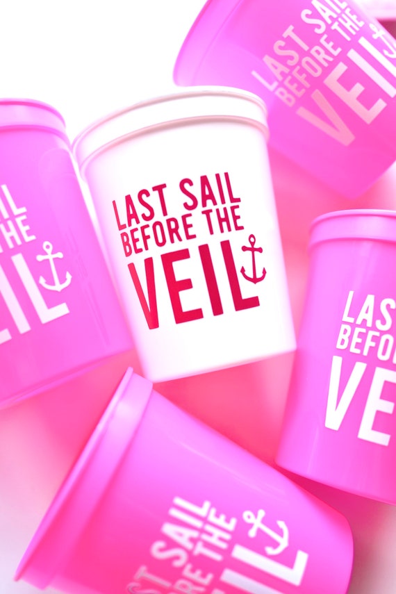 Boat Bachelorette Cups | Cruise Bachelorette Favors | Boat Cruise Bachelorette | Last Sail Before the Veil Bachelorette | Boat Bachelorette