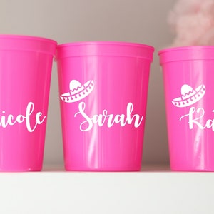 Fiesta Bachelorette Party Cups | Cancun Bachelorette | Mexico Bachelorette | Personalized Fiesta Cups |  Bachelorette Party Favors