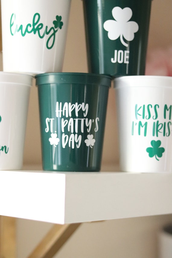 St. Patrick's Day Cups | Happy Saint Patty's Day Cups | St. Patrick's Day Favors | St. Patty's Day Cups | Happy Saint Patrick's Day Treats