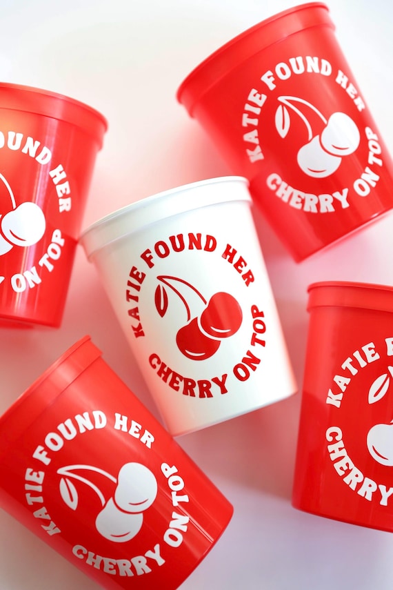 She Found Her Cherry on Top | Cherry Bachelorette | Cherry Theme Favors | Cherry Bachelorette Cups | Cherry Bachelorette Favors | Cherry Cup