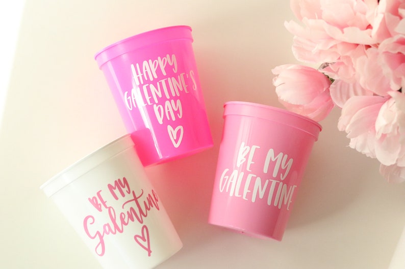 Be My Galentine Cup Valentines Day Favors Galentines Day Cups Galentines Day Favors Be my Galentine Galentines Day Brunch image 8