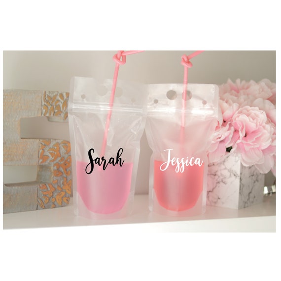 Bachelorette Favors with free personalization | Bachelorette favors with names | Personalized Drink Pouch | Booze Bag | Bachelorette Pouch