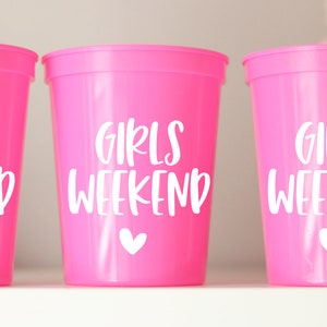 Girls Weekend Cups | Girls Weekend Favors | Girls Trip Favors | Girls Trip Gift | Girls Trip Gifts | Party Cups | Personalized | Girls night