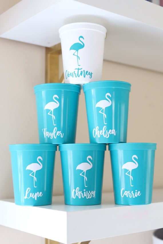 Flamingo Bachelorette | Flamingo Favors | Personalized Flamingo Bachelorette | Flamingo Cups | Bachelorette Party Favors | Customized Bach