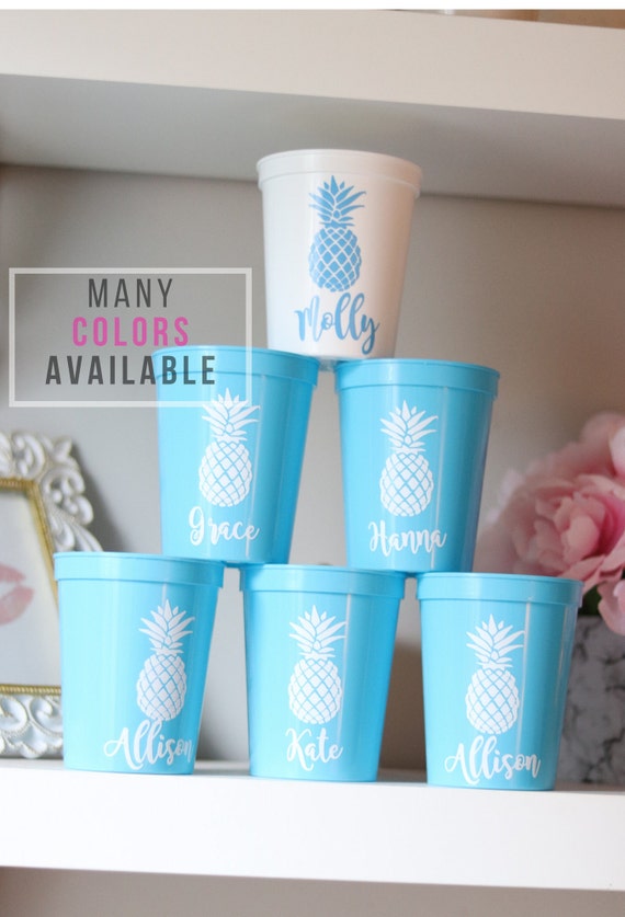 Bachelorette Pineapple Party Cups | Bachelorette Party Favors | Personalized Bachelorette Party Gifts | Customized Bachelorette Party | Bach