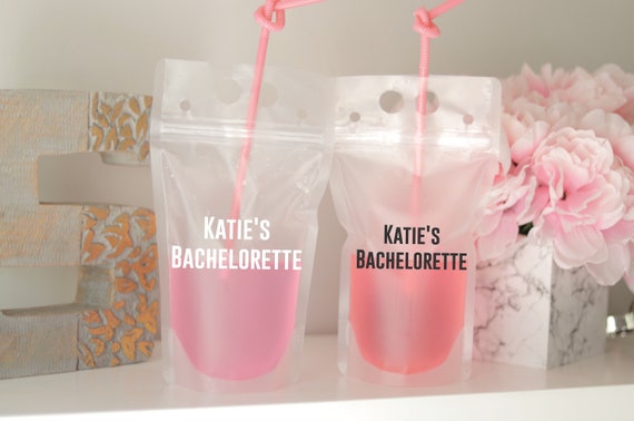 Bachelorette Party Drink Pouch | Personalized Bachelorette Favors | Booze Bag | Drink Pouch | Adult Drink Pouch Favor | Pool Party Favor