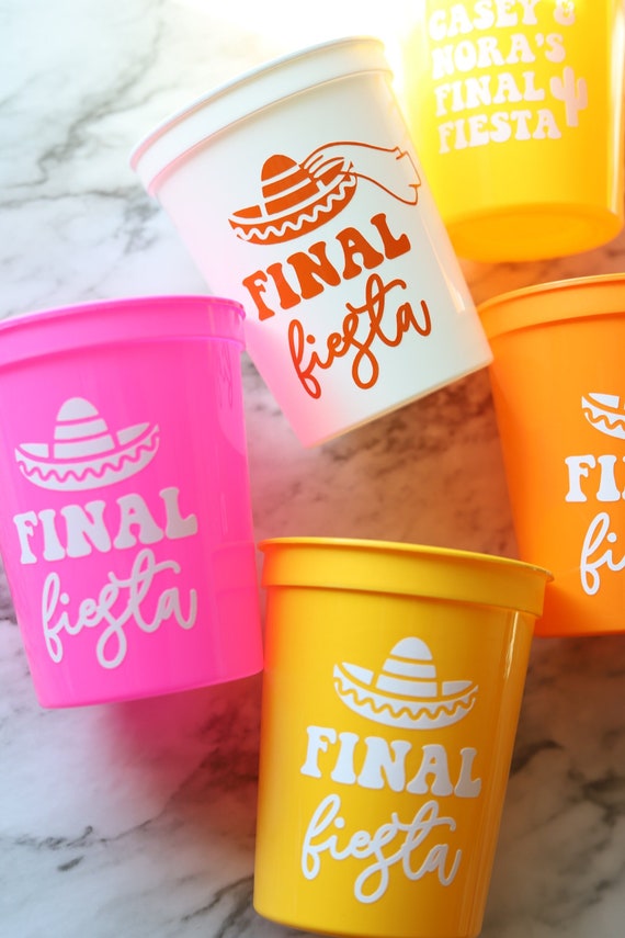 Final Fiesta Bachelorette Party Cups Cancun Bachelorette -  Israel