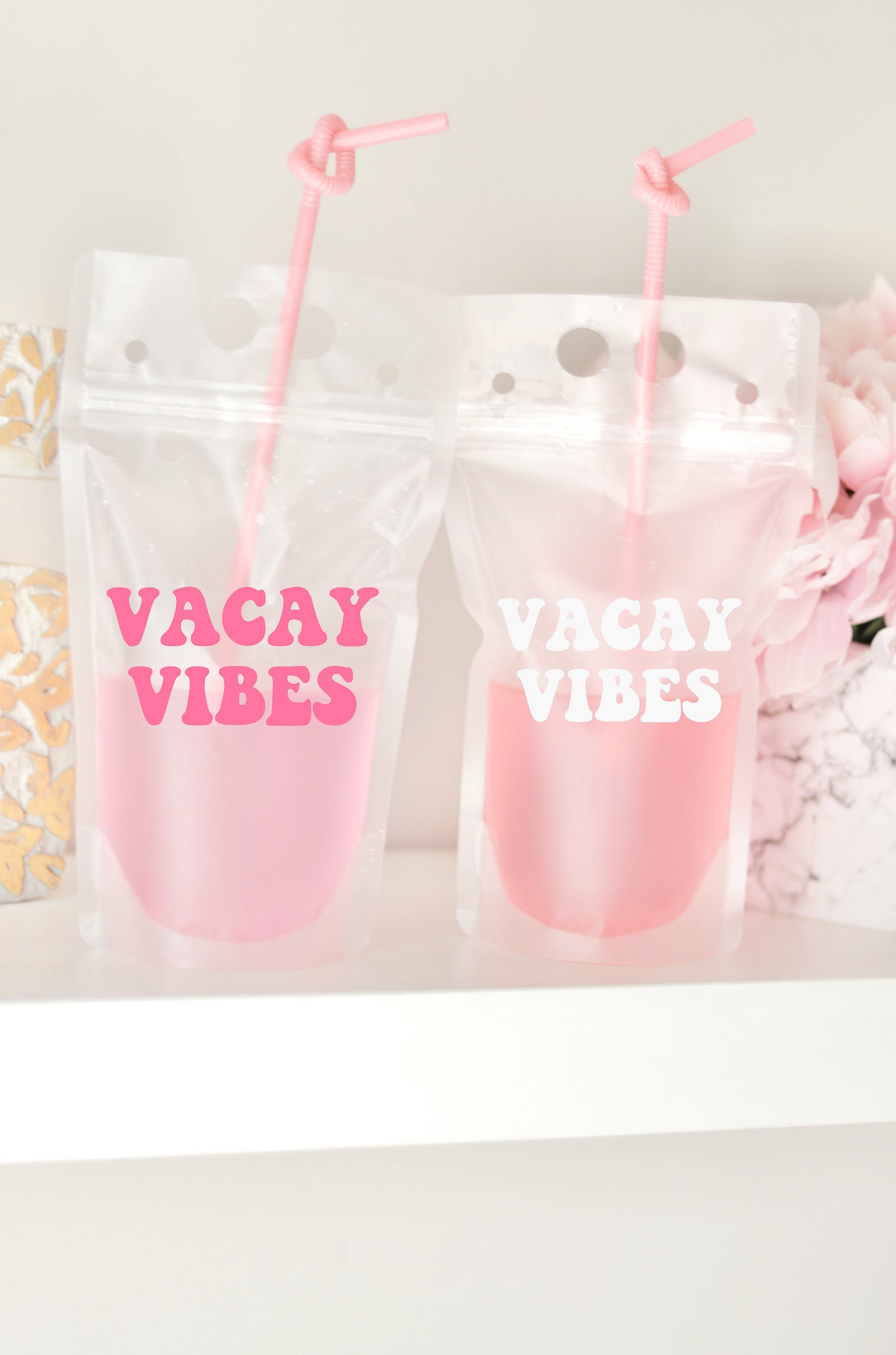 Vacation Editions: Adult Drink Pouches - Perfect for Girls Trips, Bachelorette Parties and More! Vegas Baby!