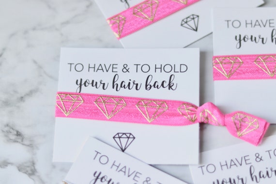 Will you be my bridesmaid favor | Bridesmaid proposal favor | To have and to hold your hair back | Bridesmaid Hair Ties | |Bridesmaid Favors