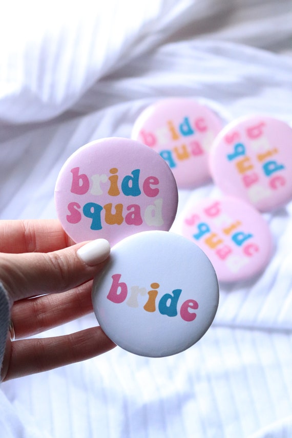 Bride Squad Buttons | Bride Squad Bachelorette Pins | Bride Squad Favors | Bachelorette Pins | Bride Squad T Shirt Buttons Small Bach Favor