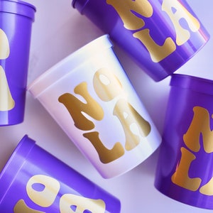 Copas de despedida de soltera de Nueva Orleans / NOLA Bachelorette / Bach Party Favors Gifts / Copas de Nueva Orleans / Tazas personalizadas