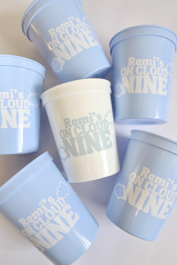 On Cloud Nine Bachelorette | Cloud Bachelorette Cups | Cloud Cups | Bachelorette Cups | Blue Bachelorette | Blue Bachelorette Party Favors |