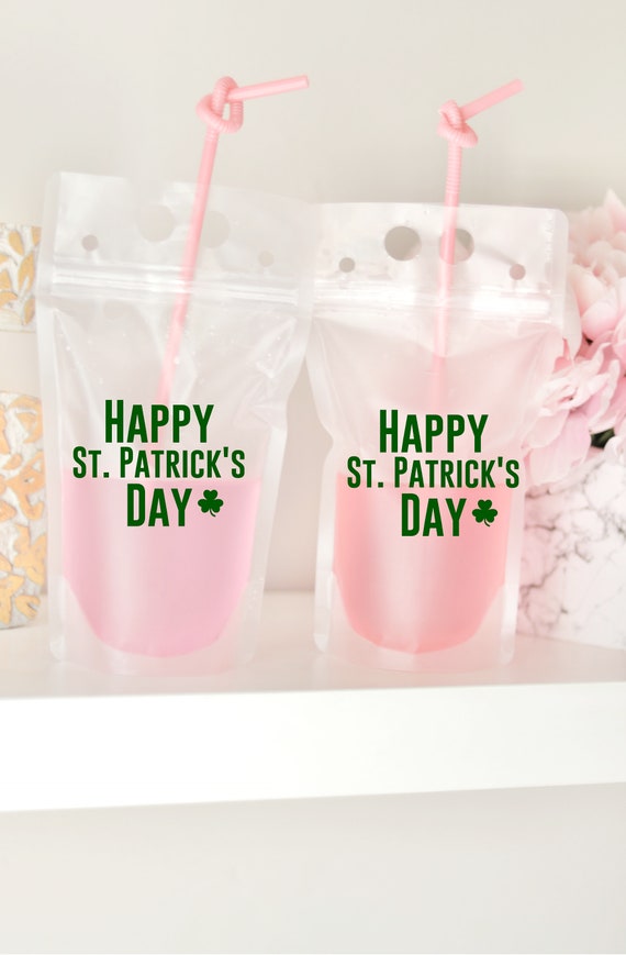 Saint Patrick's Day Favors | Pouches | Saint Patty's Day Favors | St. Patrick's Day Drink Pouch | St. Patty's Day Booze Bags | Saint Patrick