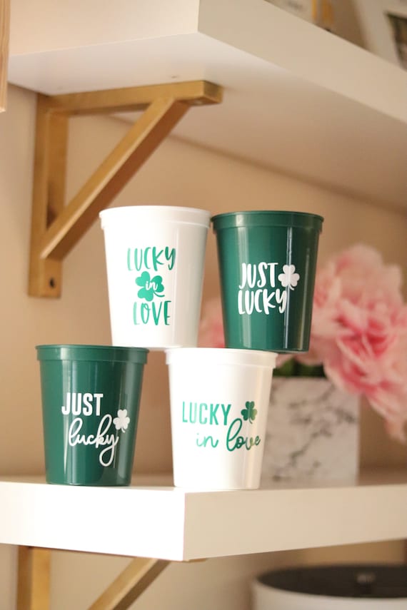 Lucky in Love | Lucky in Love Favors | St. Patrick's Day theme Bachelorette Cups | Saint Patty's Day Weekend | Bachelorette Cups |